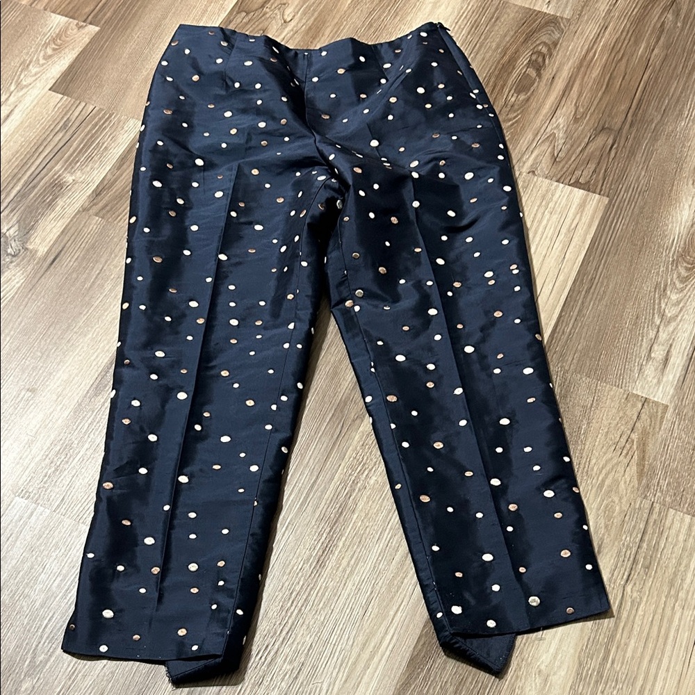 Talbots Navy Polka Dot Capris